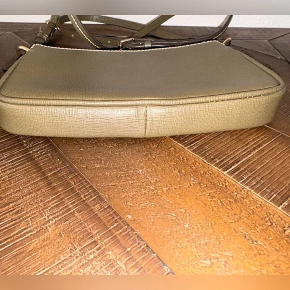 Dooney & Bourke Olive Saffiano Leather Crossbody Wristlet Bag - Picture 4 of 5